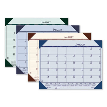 House of Doolittle™ Ecotones Recycled Monthly Desk Pad Calendar, 22 X 17, Moonlight Cream Sheets, Brown Corners, 12-month (jan To Dec): 2022 freeshipping - TVN Wholesale